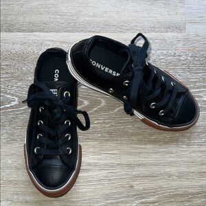 Converse Kids Black Leather Size 13